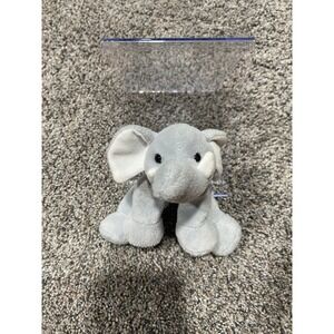 Vintage 1997 Stuffins Grey Elephant Plush Bean Bag Stuffed Animal Toy